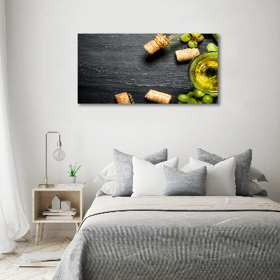 Quadro su vetro Vino bianco e frutta