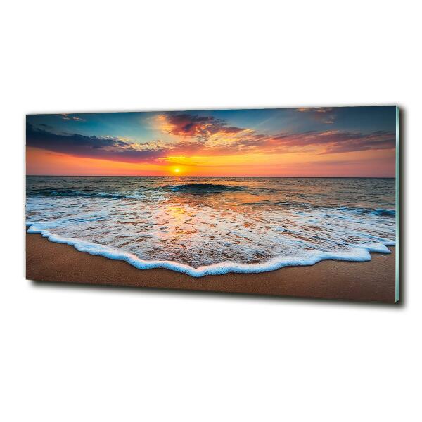 Quadro su vetro Tramonto sul mare