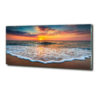Quadro su vetro Tramonto sul mare