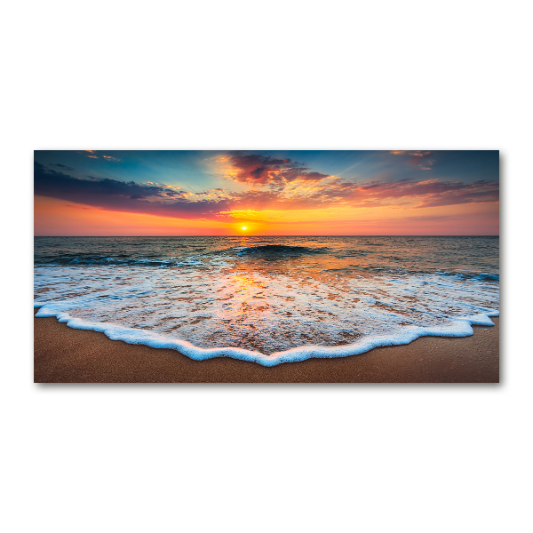 Quadro su vetro Tramonto sul mare