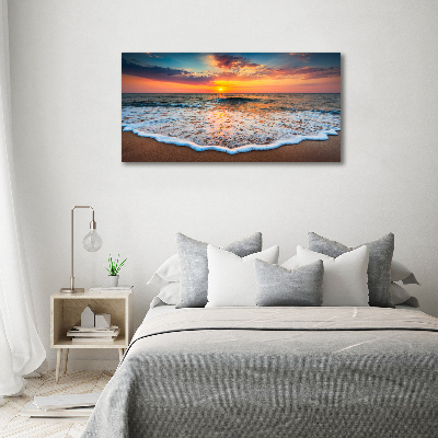 Quadro su vetro Tramonto sul mare