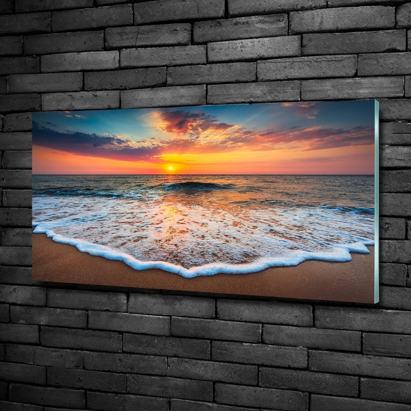 Quadro su vetro Tramonto sul mare