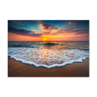 Quadro su vetro Tramonto sul mare
