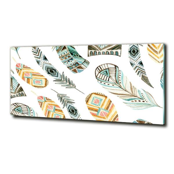 Quadro in verde Piume etniche