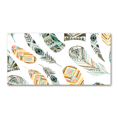 Quadro in verde Piume etniche