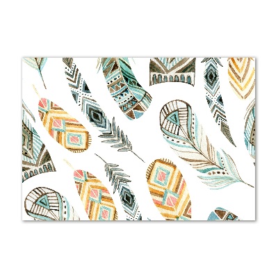 Quadro in verde Piume etniche