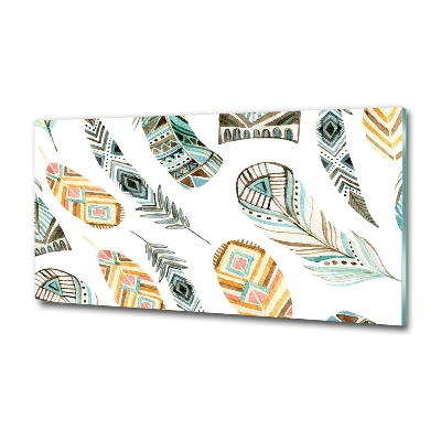 Quadro in verde Piume etniche