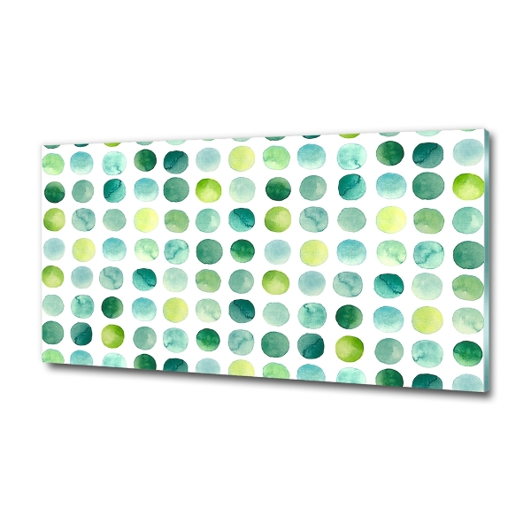 Quadro su vetro Punti verdi