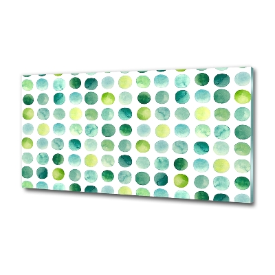 Quadro su vetro Punti verdi