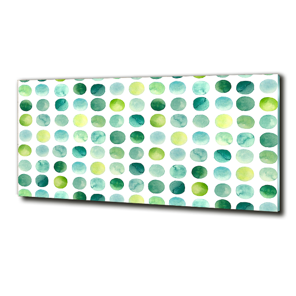 Quadro su vetro Punti verdi