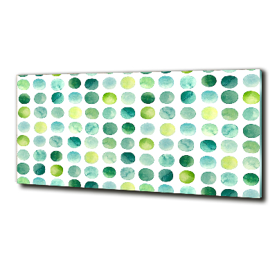 Quadro su vetro Punti verdi