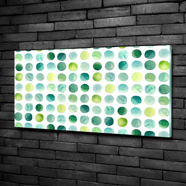 Quadro su vetro Punti verdi