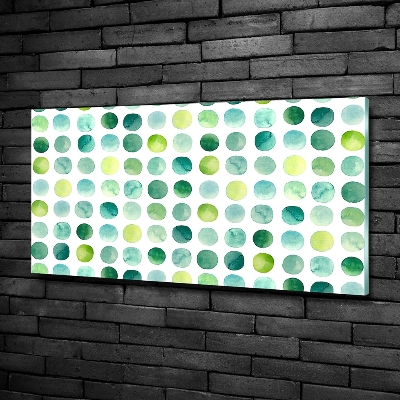 Quadro su vetro Punti verdi