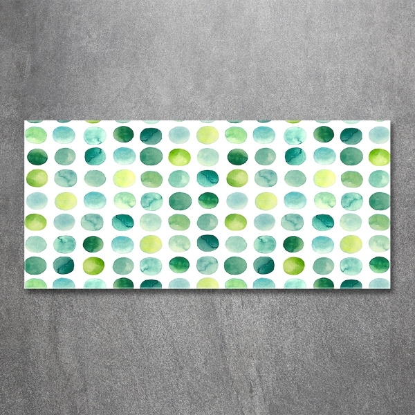 Quadro su vetro Punti verdi