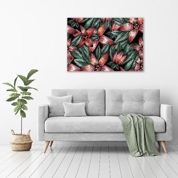 Quadro su vetro Motivo floreale