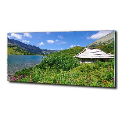 Quadro su vetro Casetta sui monti Tatra
