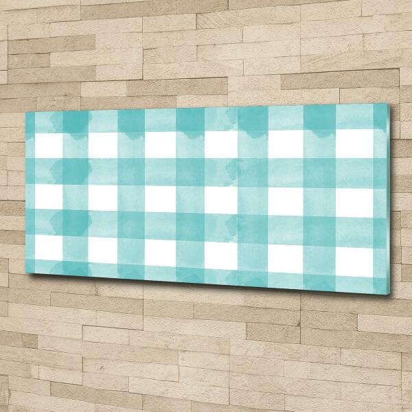 Quadro in vetro A quadri blu