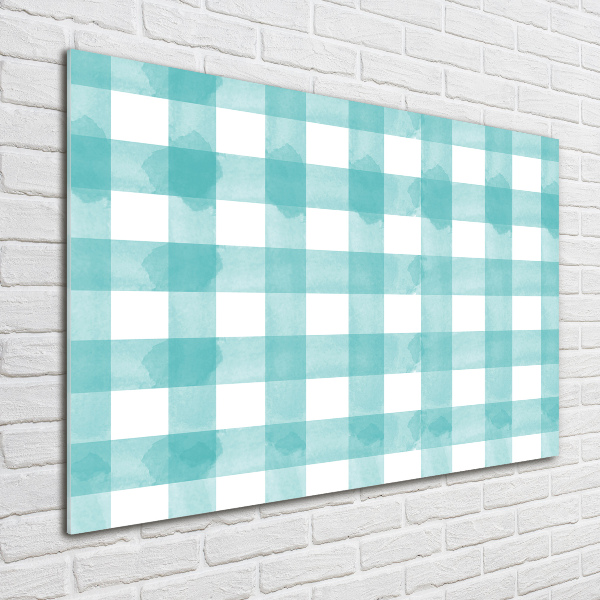 Quadro in vetro A quadri blu