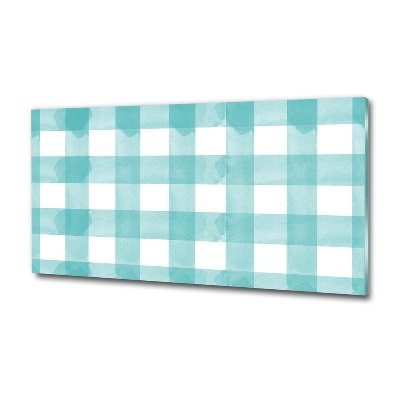 Quadro in vetro A quadri blu