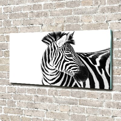 Quadro in verde Zebra nella neve