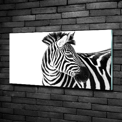 Quadro in verde Zebra nella neve