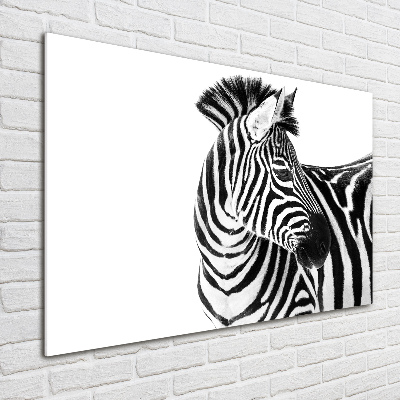 Quadro in verde Zebra nella neve