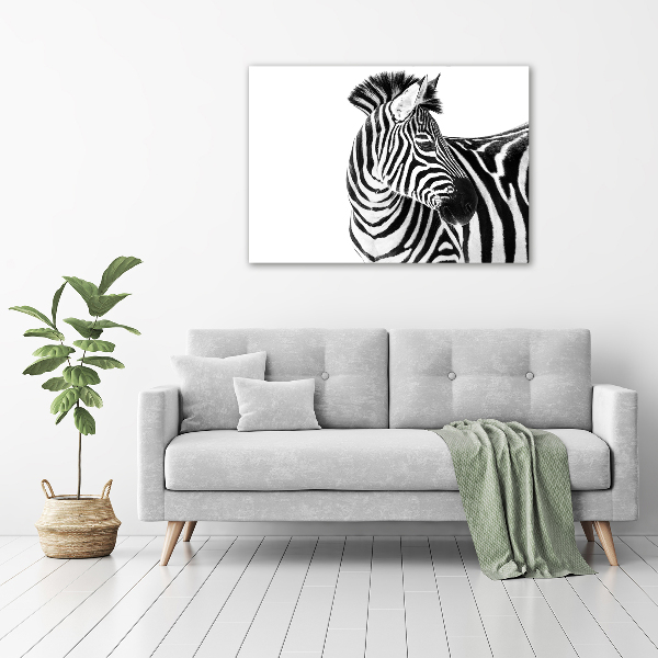 Quadro in verde Zebra nella neve