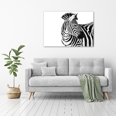 Quadro in verde Zebra nella neve