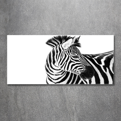 Quadro in verde Zebra nella neve