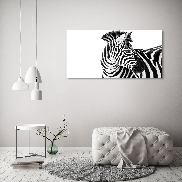 Quadro in verde Zebra nella neve