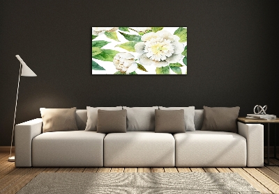 Quadro su vetro Peonie