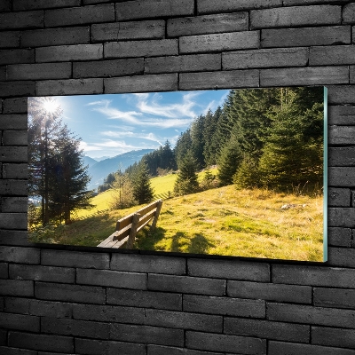 Quadro su vetro Autunno in montagna