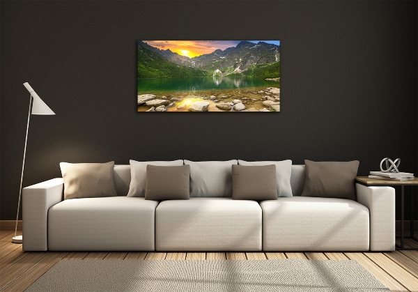 Quadro in verde L'occhio del mare dei Monti Tatra