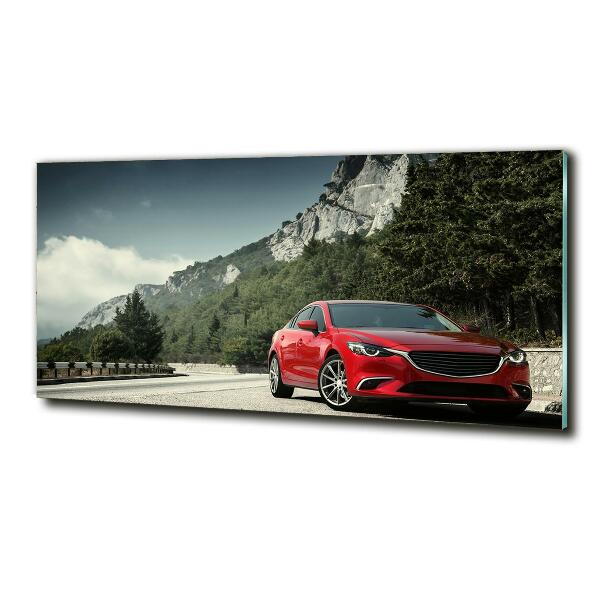 Quadro in vetro Auto in montagna