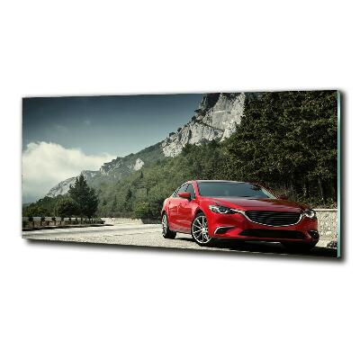 Quadro in vetro Auto in montagna