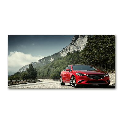 Quadro in vetro Auto in montagna