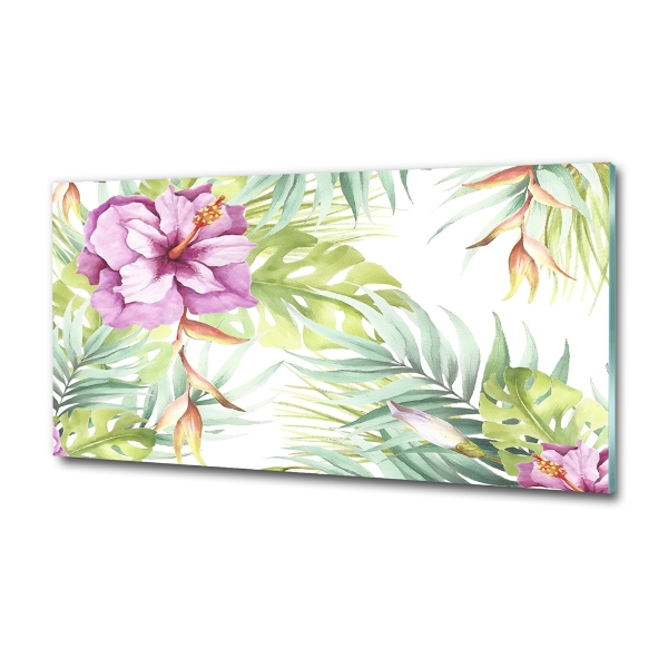 Quadro vetro Fiori hawaiani