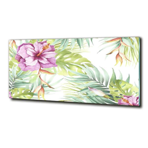 Quadro vetro Fiori hawaiani