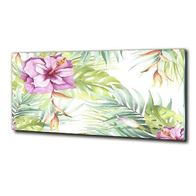 Quadro vetro Fiori hawaiani