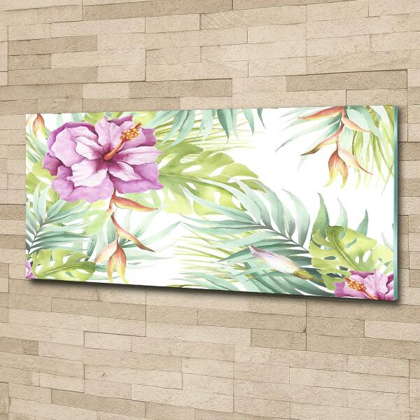 Quadro vetro Fiori hawaiani
