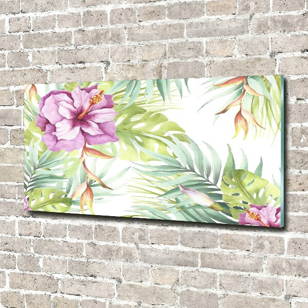 Quadro vetro Fiori hawaiani