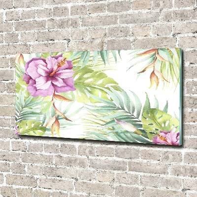 Quadro vetro Fiori hawaiani