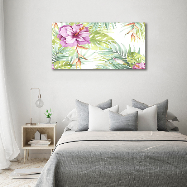 Quadro vetro Fiori hawaiani