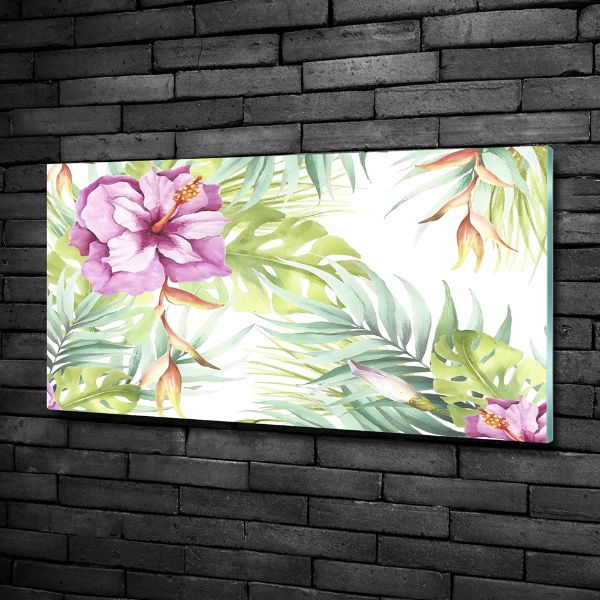 Quadro vetro Fiori hawaiani