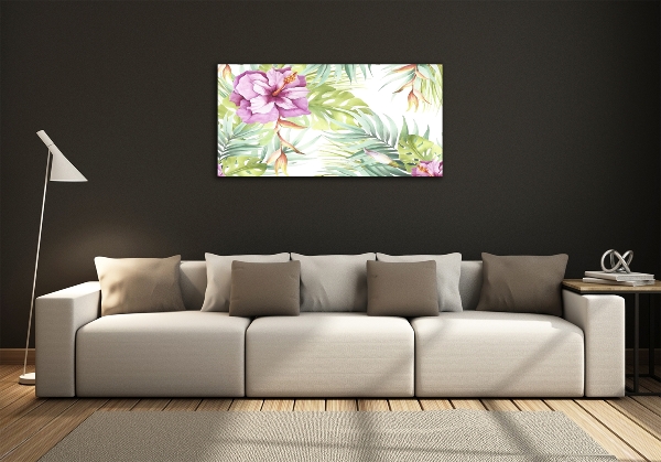 Quadro vetro Fiori hawaiani