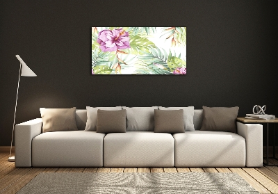 Quadro vetro Fiori hawaiani