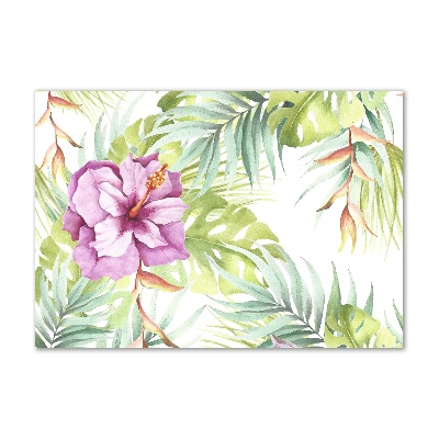 Quadro vetro Fiori hawaiani