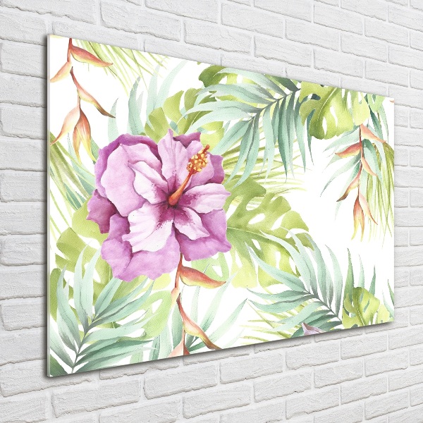 Quadro vetro Fiori hawaiani