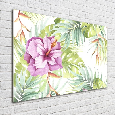 Quadro vetro Fiori hawaiani