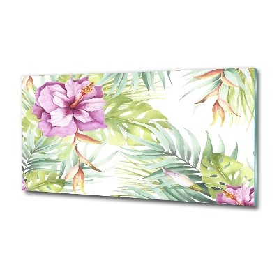 Quadro vetro Fiori hawaiani